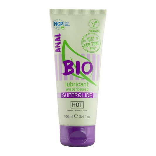HOT BIO LUBRIFICANTE a BASE DE aGUA SUPERGLIDE ANAL 100 ML