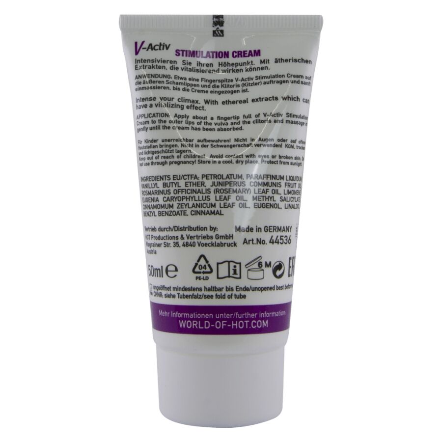 HOT CREME ESTIMULANTE V ACTIV PARA MULHERES 50 ML