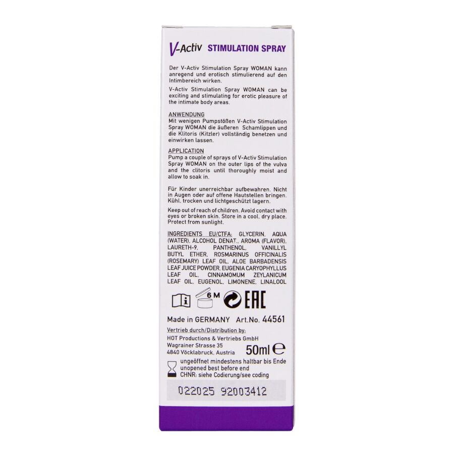 HOT SPRAY ESTIMULANTE V ACTIV PARA MULHERES 50 ML