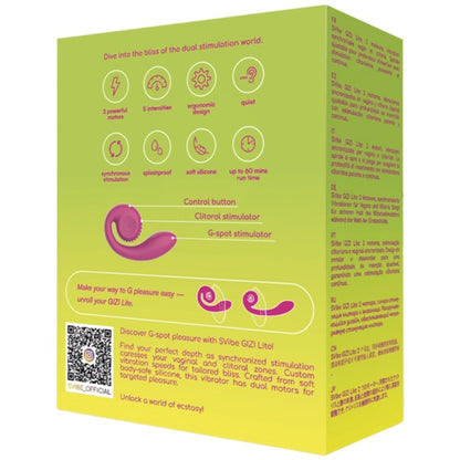 SNAIL VIBE GIZI LITE VIBRADOR ROSA DUPLO PARA PONTO G E CLIToRIS