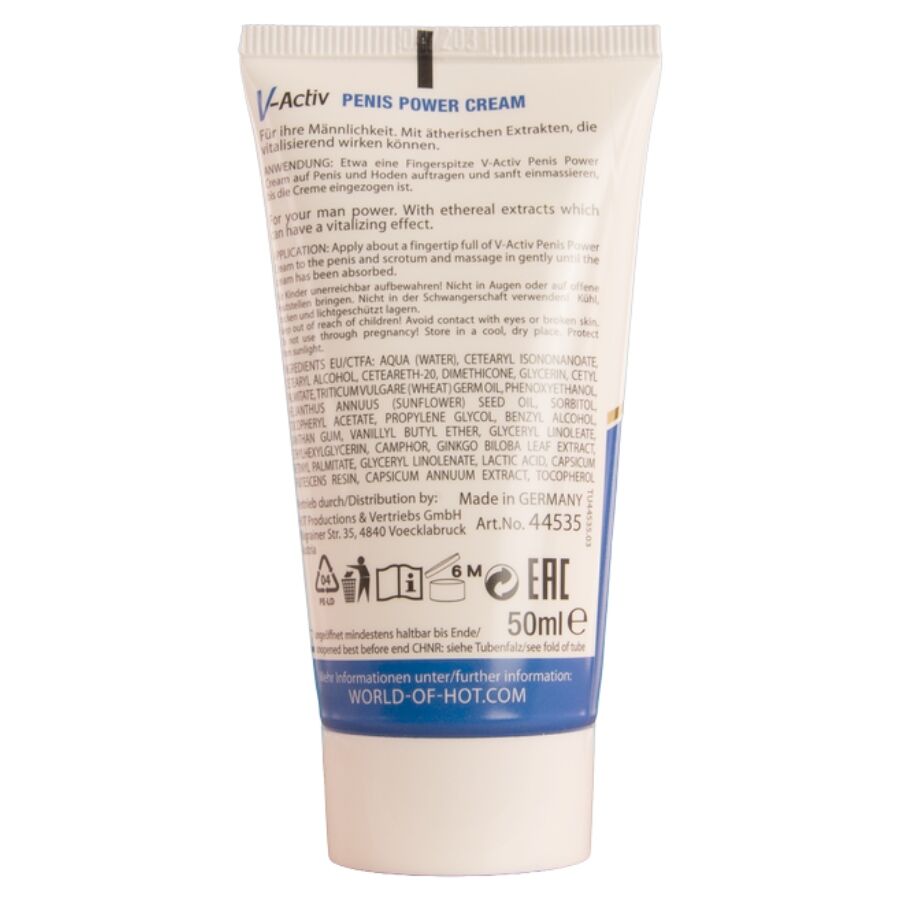 HOT CREME PARA POTeNCIA PENIANA V ACTIV PARA HOMENS 50 ML