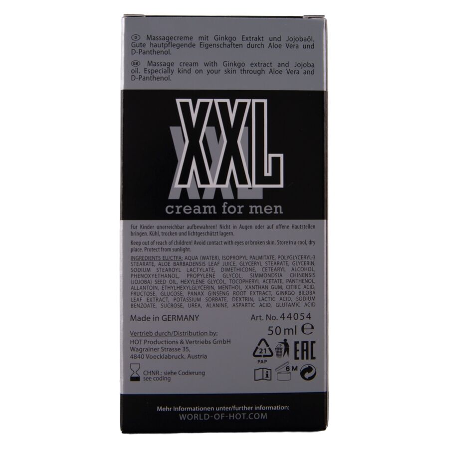 HOT CREME XXL PARA HOMENS 50 ML