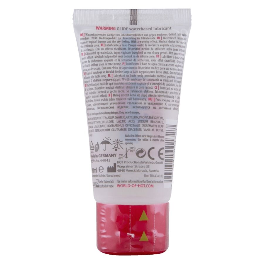 HOT LUBRIFICANTE a BASE DE aGUA COM AQUECIMENTO E DESLIZAMENTO 30 ML