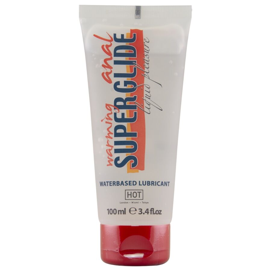 HOT ANAL SUPERGLIDE LUBRIFICANTE AQUECEDOR LiQUIDO a BASE DE aGUA 100 ML