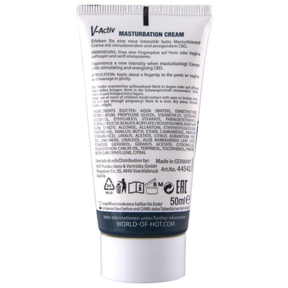 HOT CREME PARA MASTURBAyaO COM CBD UNISSEX 100ML