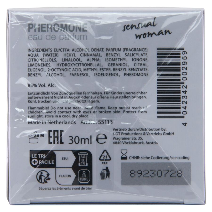 HOT PERFUME DE FEROMoNIOS TOKYO SENSUAL WOMAN 30 ML