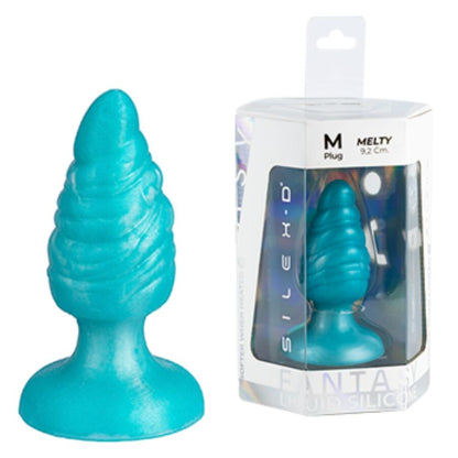 SILEXD MELTY PLUG ANAL DE DERRETIMENTO FANTASY DE SILICONE LiQUIDO TERMOREATIVO AZUL CELESTIAL 92 CM