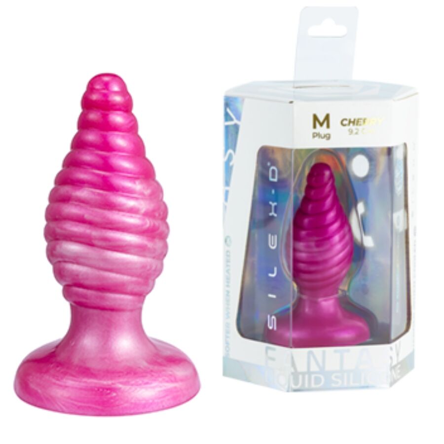 SILEXD CHERRY PLUG ANAL FANTASY DE SILICONE LiQUIDO TERMOREATIVO ROSA 92 CM