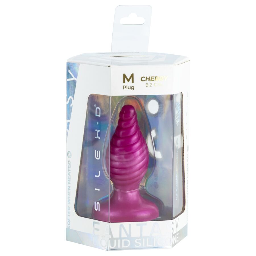 SILEXD CHERRY PLUG ANAL FANTASY DE SILICONE LiQUIDO TERMOREATIVO ROSA 92 CM