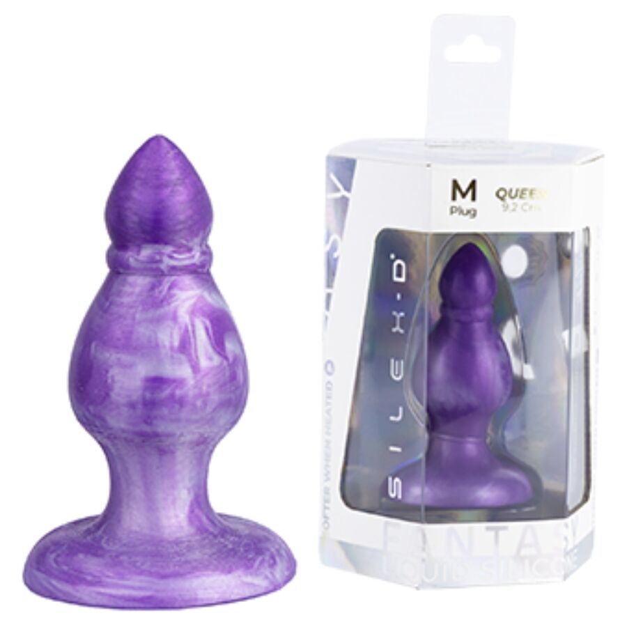 SILEXD QUEEN ANAL PLUG FANTASY LIQUID SILICONE THEMORREATIVE PURPLE 92 CM
