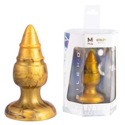 SILEXD GOLDY PLUG ANAL FANTASY DE SILICONE LiQUIDO TERMOREATIVO DOURADO 92 CM