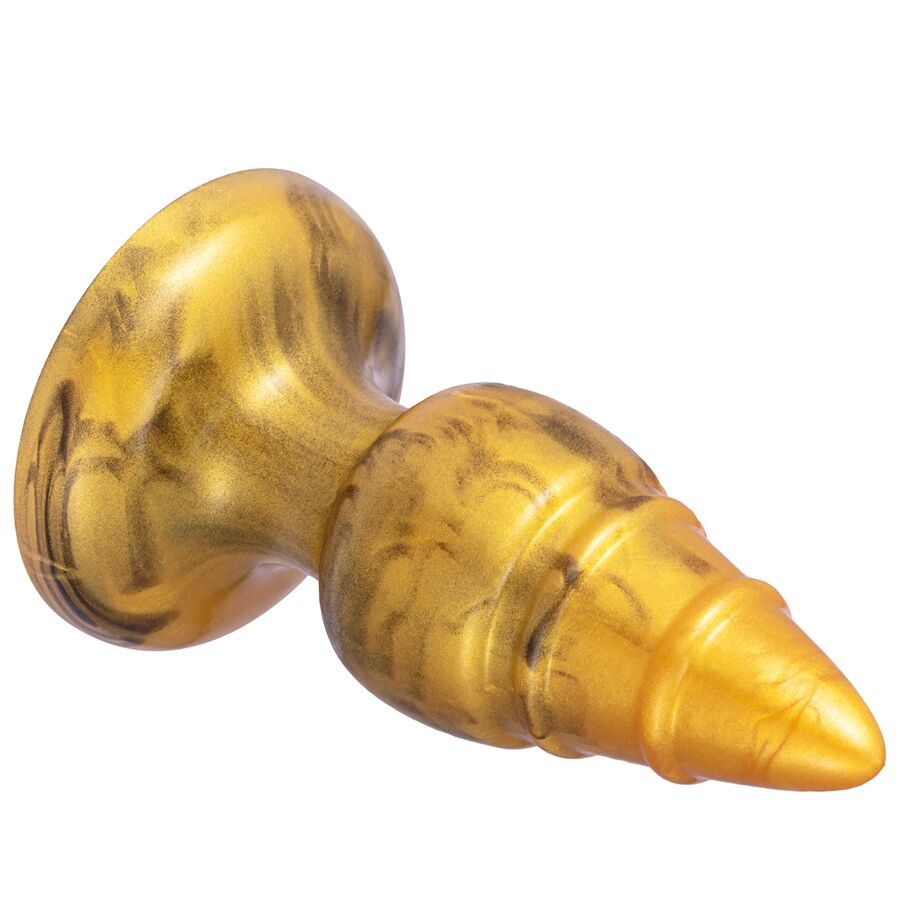 SILEXD GOLDY PLUG ANAL FANTASY DE SILICONE LiQUIDO TERMOREATIVO DOURADO 92 CM