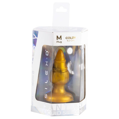 SILEXD GOLDY PLUG ANAL FANTASY DE SILICONE LiQUIDO TERMOREATIVO DOURADO 92 CM