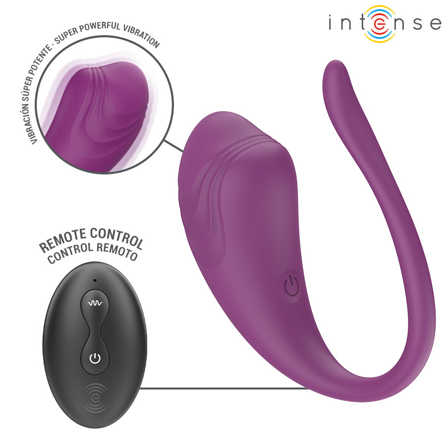 INTENSE OVO VIBRAToRIO ROXO OLIVIA COM CONTROLE REMOTO