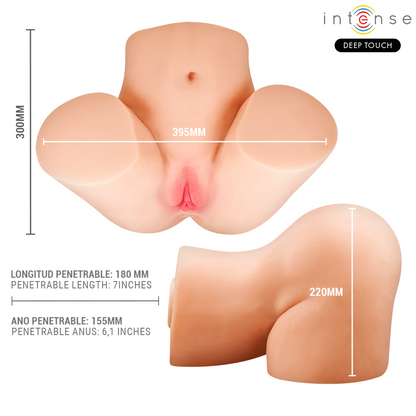 INTENSE DEEP TOUCH MASTURBADOR ANAL E VAGINAL JULIA COM SUCyaO CALOR VIBRAyaO E EFEITOS DE VOZ COM CONTROLE REMOTO 9 KG