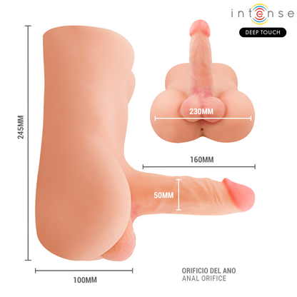 INTENSE DEEP TOUCH TORSO DAMIEN COM aNUS E DILDO REALISTA COM FUNyaO DE PRESSaO E VIBRAyaO CONTROLE REMOTO 35 KG
