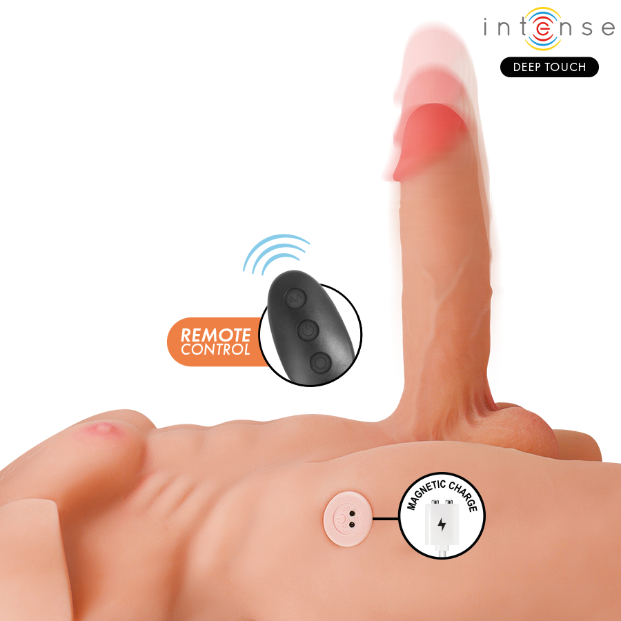 INTENSE DEEP TOUCH TORSO MARTY COM aNUS E DILDO REALISTA COM FUNyaO DE PRESSaO E VIBRAyaO CONTROLE REMOTO 62 KG