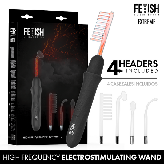 FETISH SUBMISSIVE VIBRADOR WAND ELECTROESTIMULACIoN ALTA FRECUENCIA