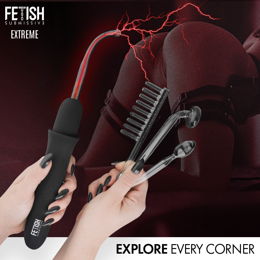 FETISH SUBMISSIVE VIBRADOR WAND ELECTROESTIMULACIoN ALTA FRECUENCIA