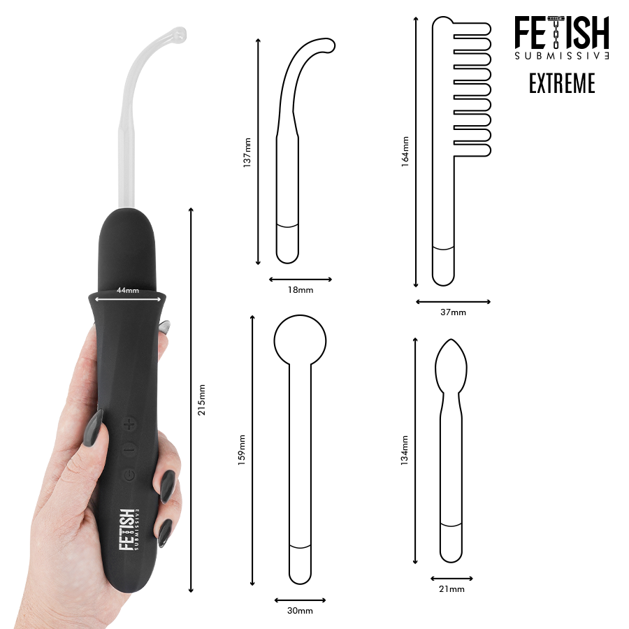 FETISH SUBMISSIVE VIBRADOR WAND ELECTROESTIMULACIoN ALTA FRECUENCIA