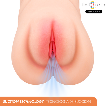 INTENSE DEEP TOUCH MASTURBADOR ANAL E VAGINAL KRISTA COM SUCyaO VIBRAyaO E EFEITOS SONOROS 12 KG