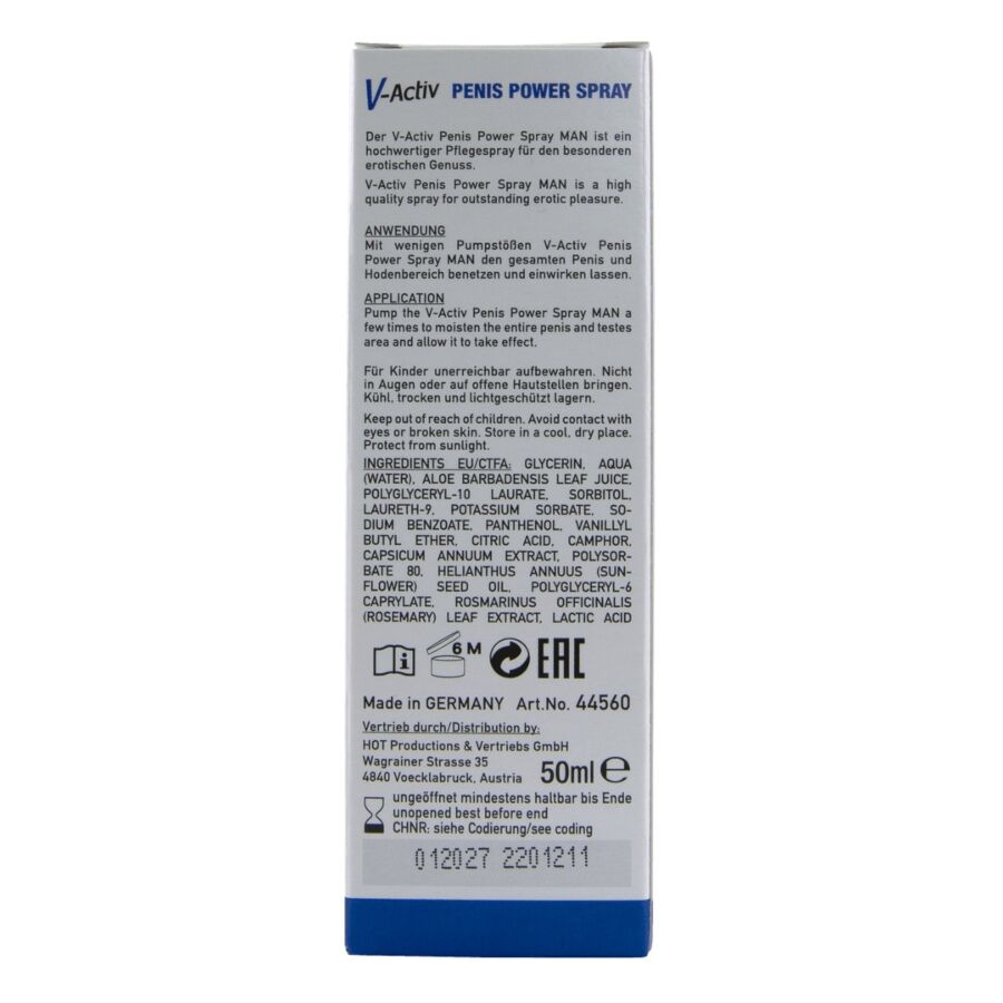 HOT V ACTIV SPRAY PARA POTeNCIA PENIANA 50 ML