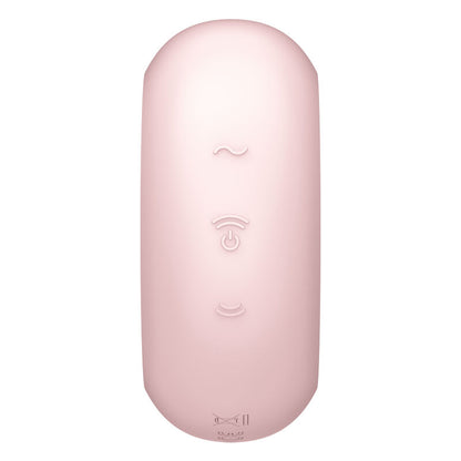 SATISFYER PRO TO GO 3 ESTIMULADOR E VIBRADOR DE PULSO DE AR DUPLO ROSA