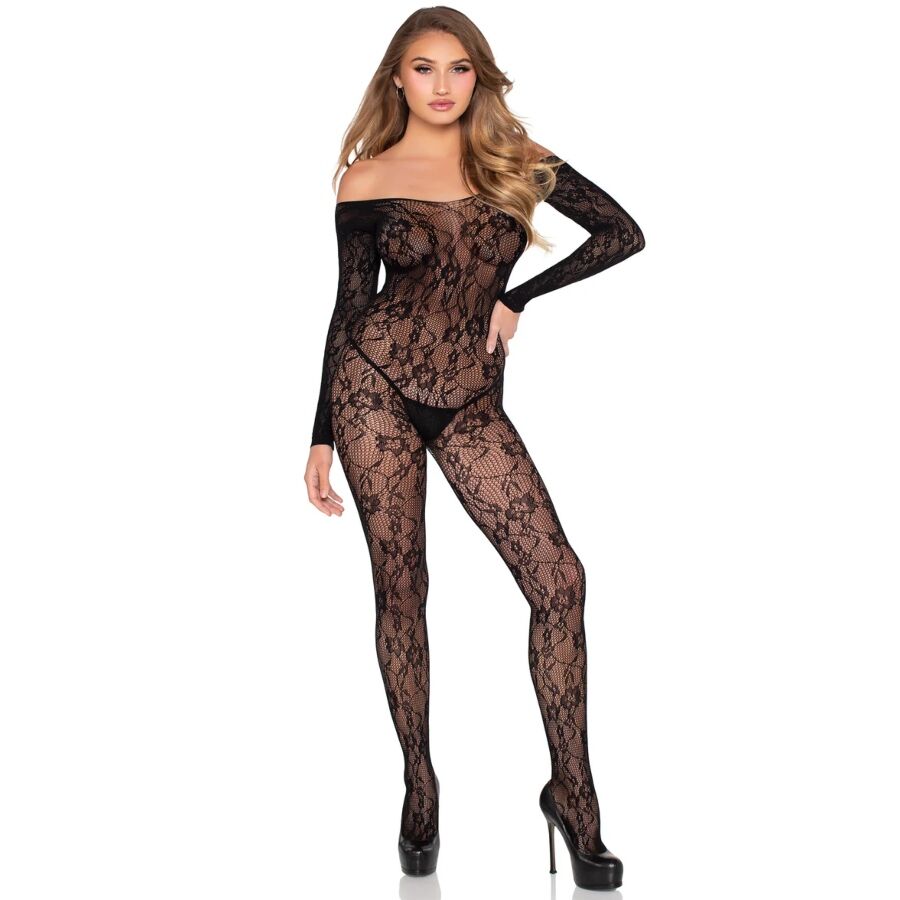 LEG AVENUE 89366 BODY DE RENDA PRETO TAMANHO uNICO