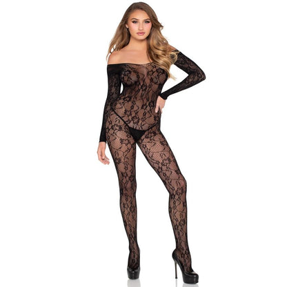 LEG AVENUE 89366 BODY DE RENDA PRETO TAMANHO uNICO