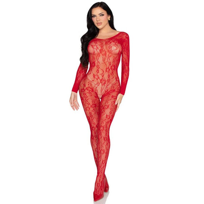 LEG AVENUE 89366 BODY DE RENDA VERMELHA TAMANHO uNICO
