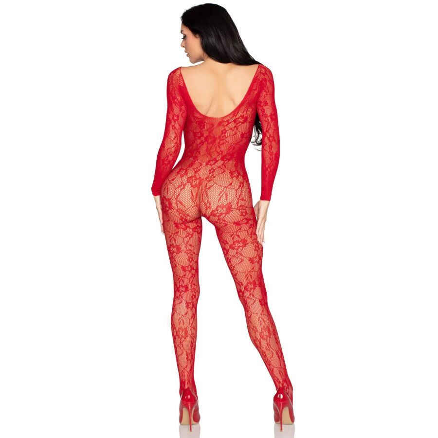 LEG AVENUE 89366 BODY DE RENDA VERMELHA TAMANHO uNICO