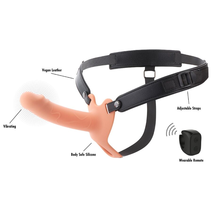 HIDDEN DESIRE INFERNO MANGA PENIANA VIBRAToRIA COM STRAP ON 16 CM