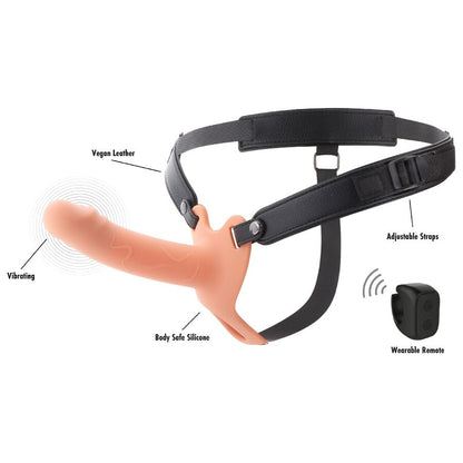 HIDDEN DESIRE INFERNO MANGA PENIANA VIBRAToRIA COM STRAP ON 16 CM