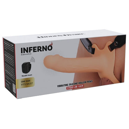 HIDDEN DESIRE INFERNO MANGA PENIANA VIBRAToRIA COM STRAP ON 18 CM