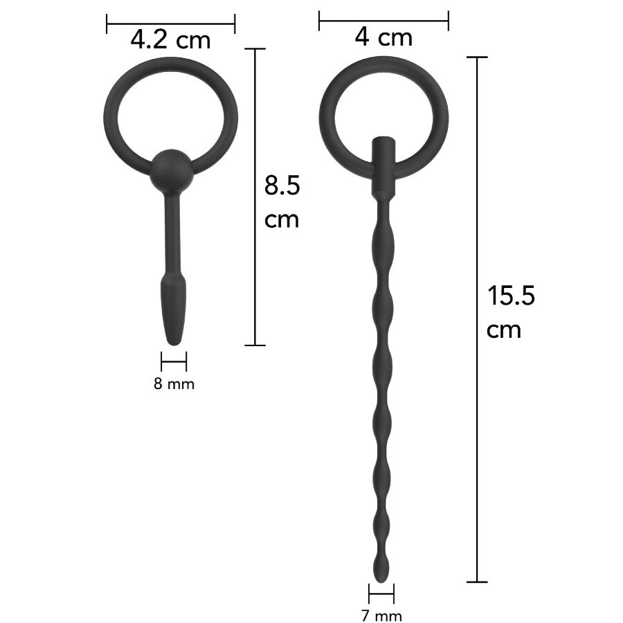 HIDDEN DESIRE EXTREME STARTER CONJUNTO DE PLUGS URETRAIS 2 UNIDADES