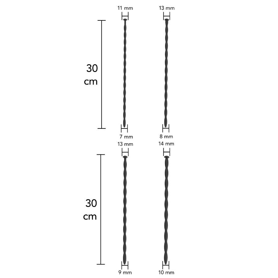 HIDDEN DESIRE EXTREME ADVANCED CONJUNTO DE DILATADORES URETRAIS 4 UNIDADES