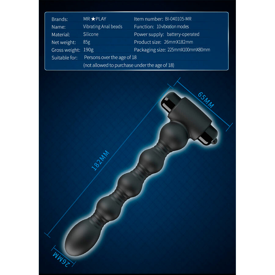 MR PLAY MASSAGEADOR DE PLUG ANAL VIBRAToRIO