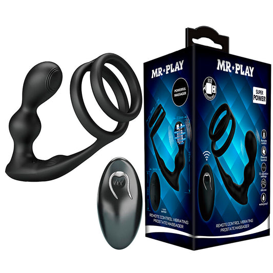 MR PLAY PLUG ANAL VIBRAToRIO COM ANEL PENIANO E CONTROLE REMOTO