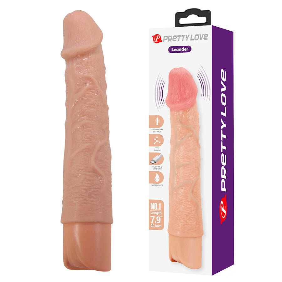 PRETTY LOVE LEANDER VIBRADOR FLEXiVEL E REALISTA