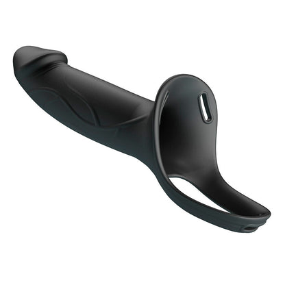 PRETTY LOVE LANDON BLACK VIBRATING STRAP ON
