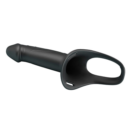 PRETTY LOVE LANDON BLACK VIBRATING STRAP ON