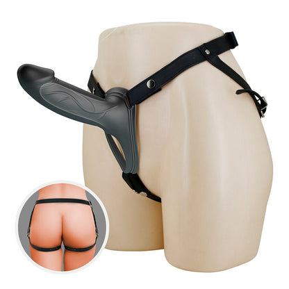 PRETTY LOVE LANDON BLACK VIBRATING STRAP ON