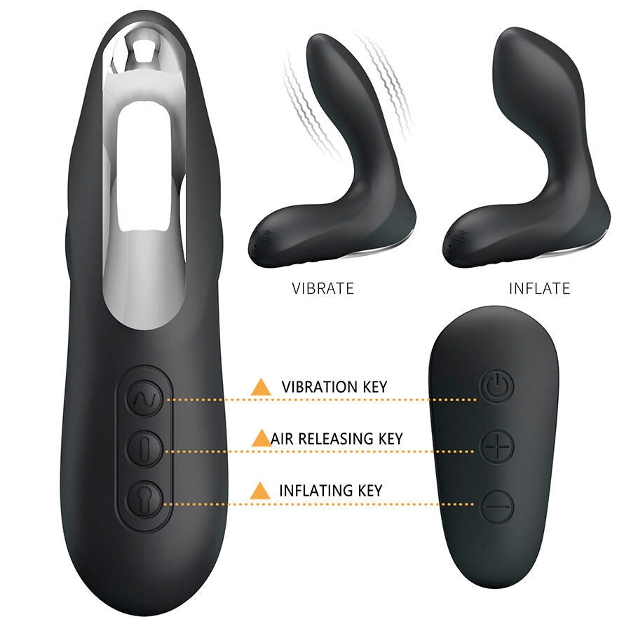 MR PLAY MASSAGEADOR DE PRoSTATA COM CONTROLE REMOTO DE VIBRAyaO