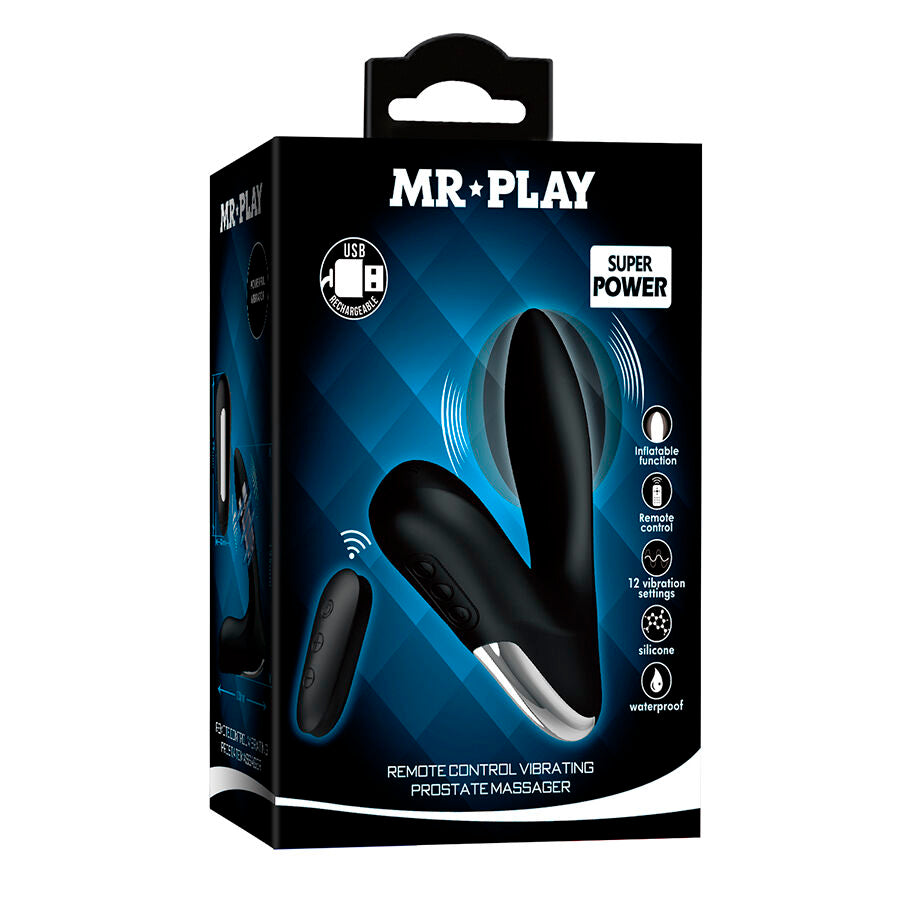 MR PLAY MASSAGEADOR DE PRoSTATA COM CONTROLE REMOTO DE VIBRAyaO