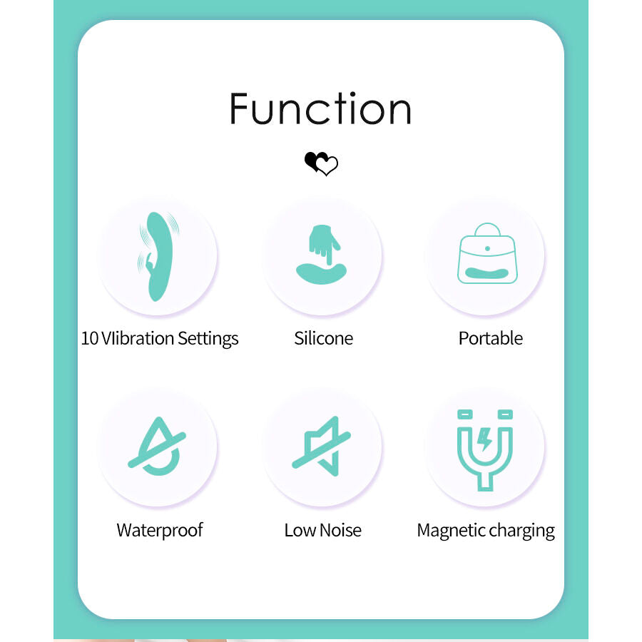 PRETTY LOVE DJ STICK VIBRADOR G SPOT TURQUESA