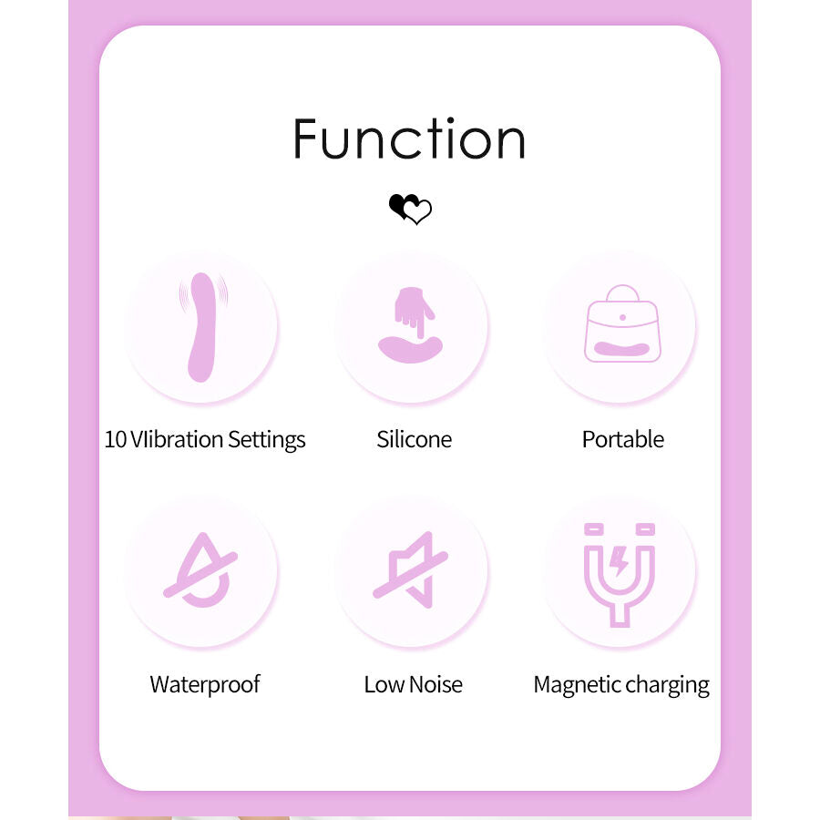 PRETTY LOVE DJ RABBIT VIBRADOR DE PONTO G ROXO