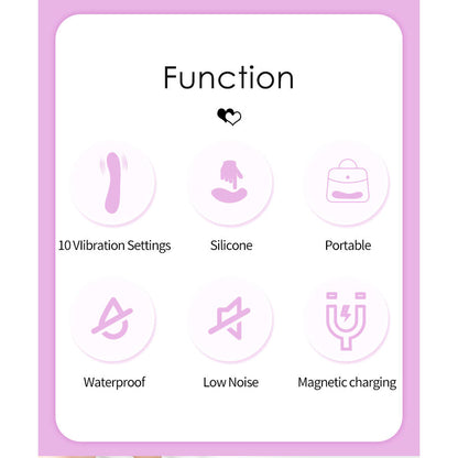 PRETTY LOVE DJ RABBIT VIBRADOR DE PONTO G ROXO