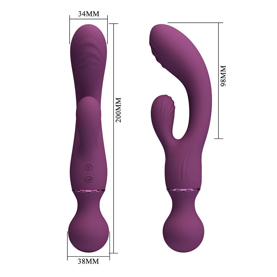 PRETTY LOVE VIBRADOR ROXO PARA PONTO G VERSaTIL E COMPLETO