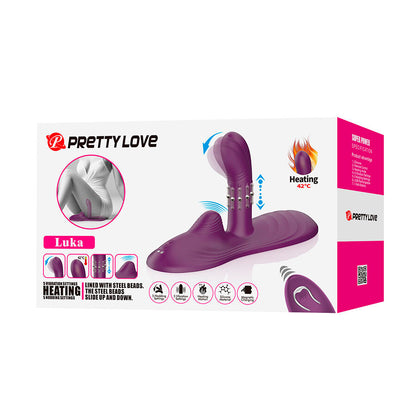 PRETTY LOVE LUKA VIBRADOR DE SENTADO COM EFEITO DE CALOR E CONTROLE REMOTO