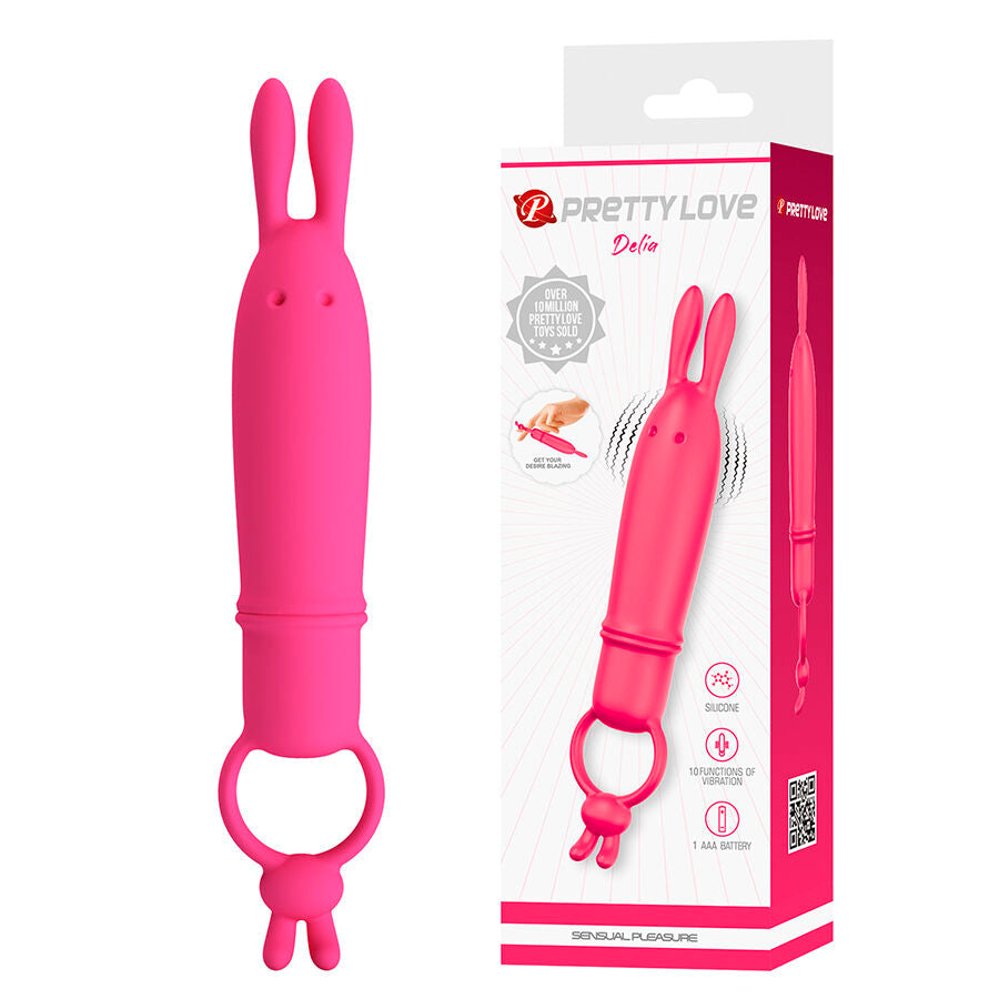 PRETTY LOVE DELIA VIBRADOR RABBIT COM ANEL DE RESISTeNCIA